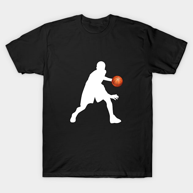 Basketball (in white) T-Shirt by Lunarix Designs